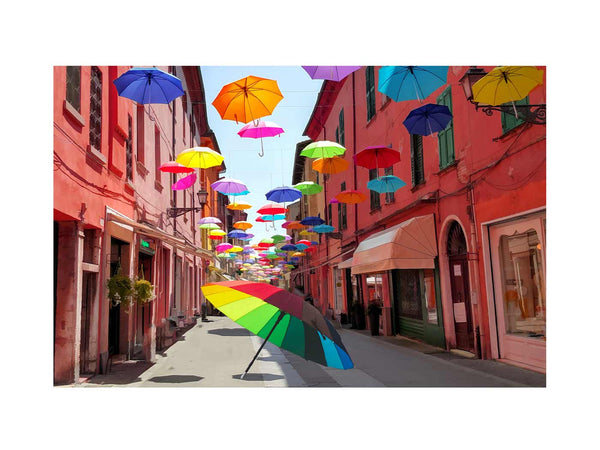 Colorfull Umbrella Painting