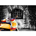 Vespa at Door Painitng 