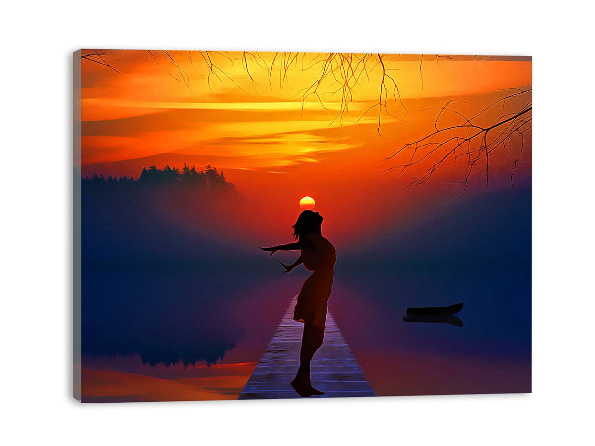 Sunrise Ocean Love in the Air Painting