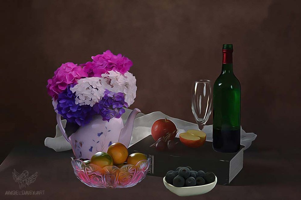Still Life Wine Painting 2
