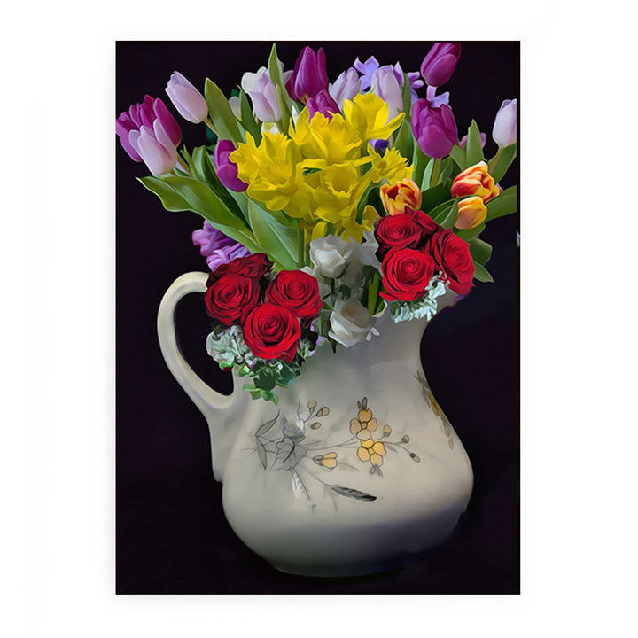 Colorful Flower  and Vase Painting