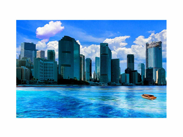 Brisbane  River side  Painting
