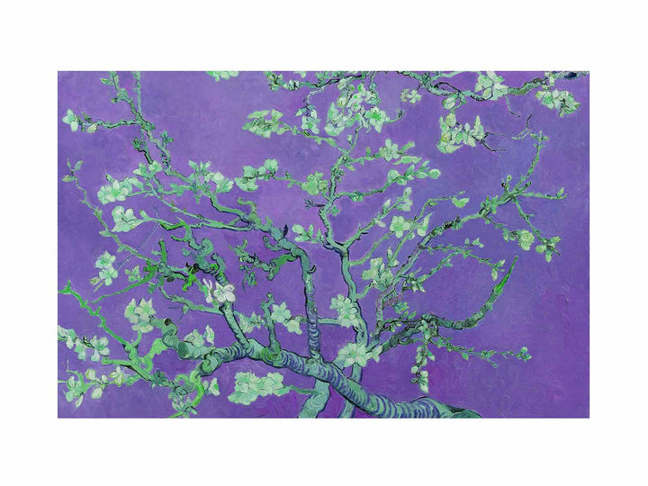 Van Gogh almond blossom Purple  Painting
