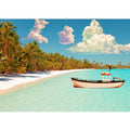 Coconut Trees and Boat Painting