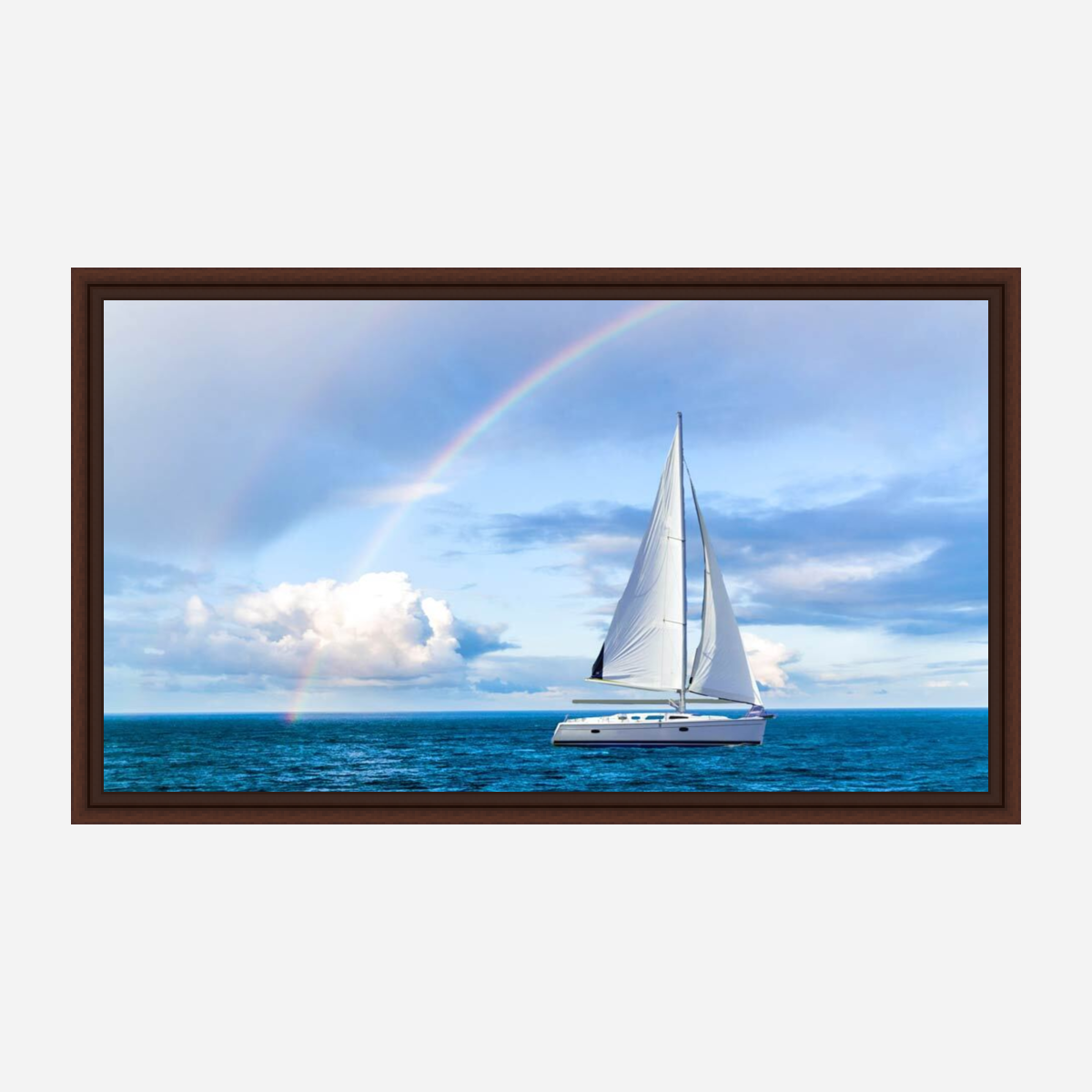 Rainbow Sailing Ship Painting