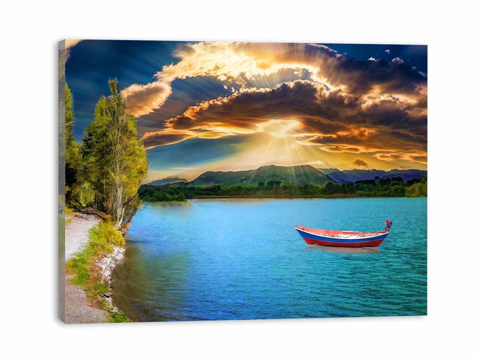 Sunrise Mountain Lake Painting