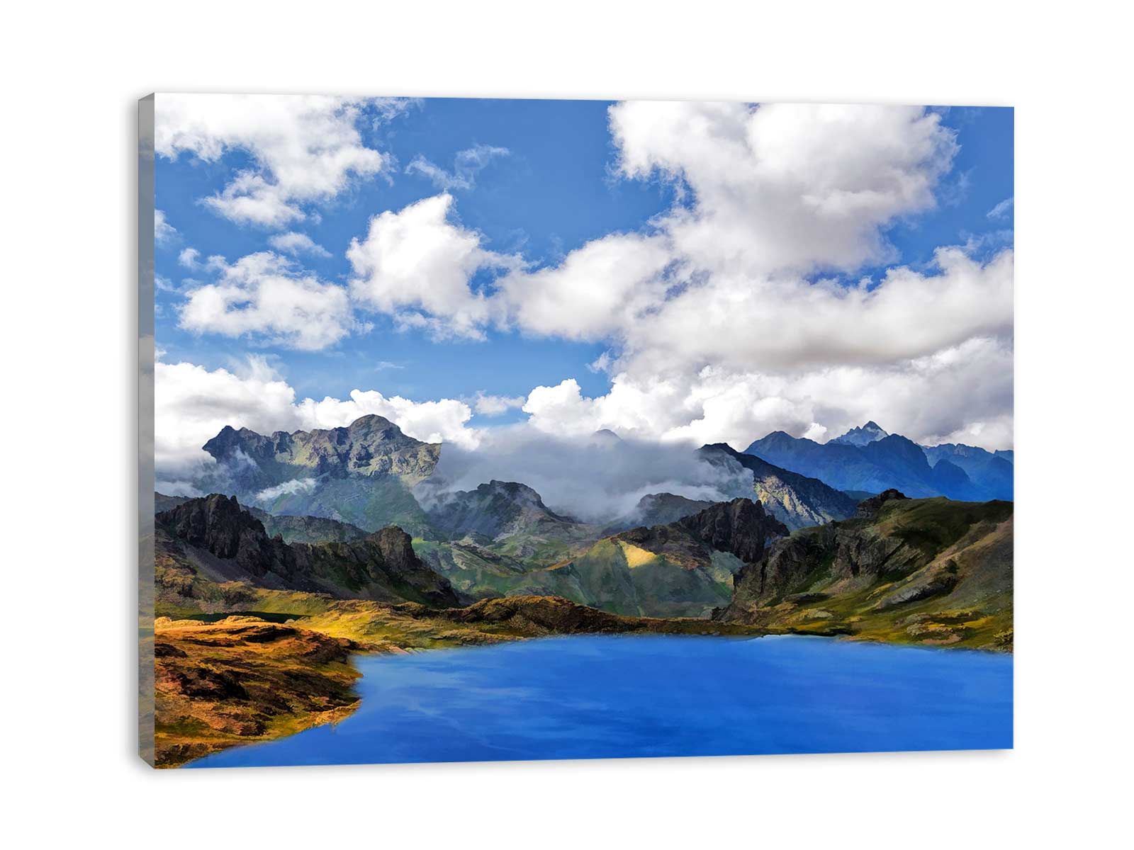 Cloud Mountain Lake Painting
