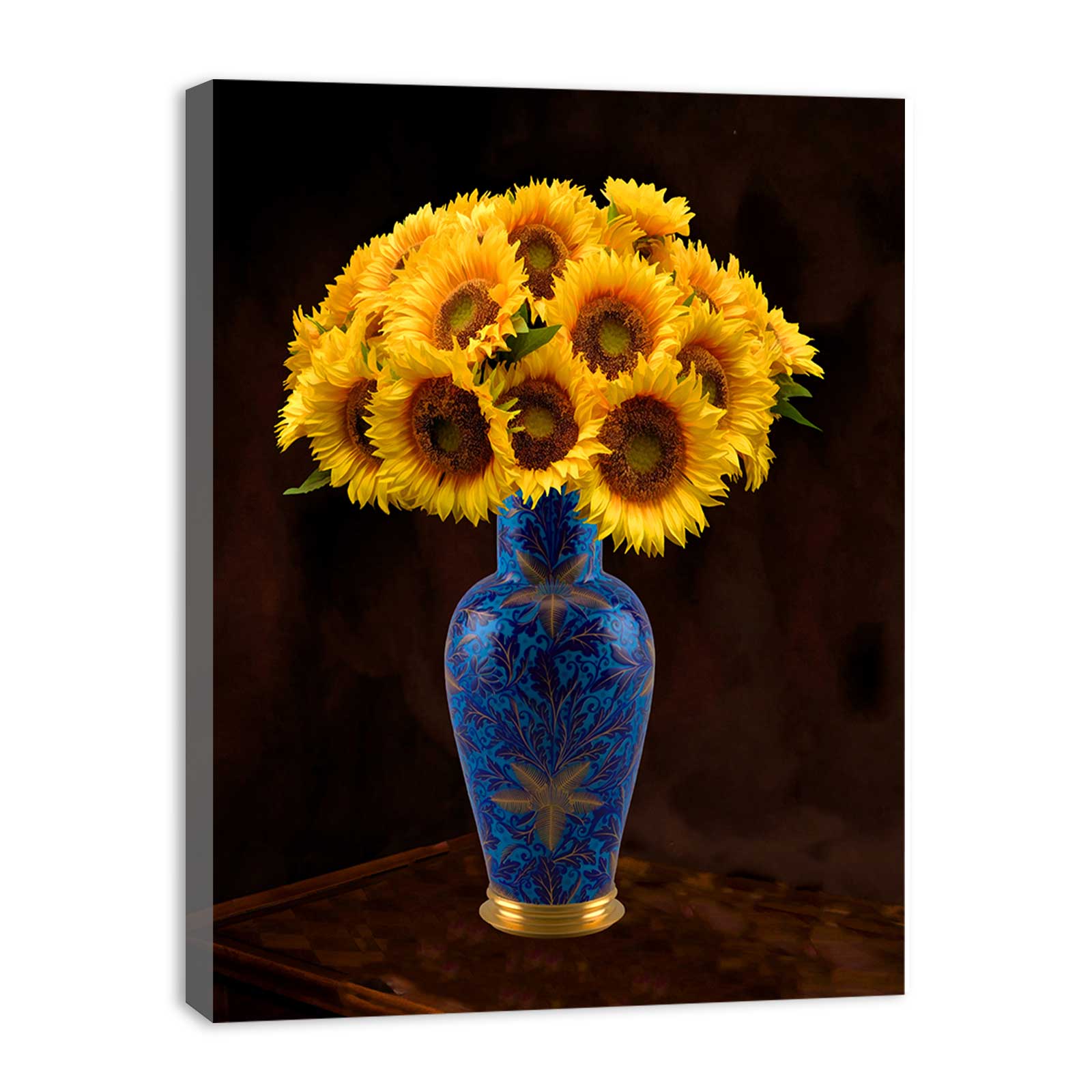 Colorfull Vase Sunflower Painting