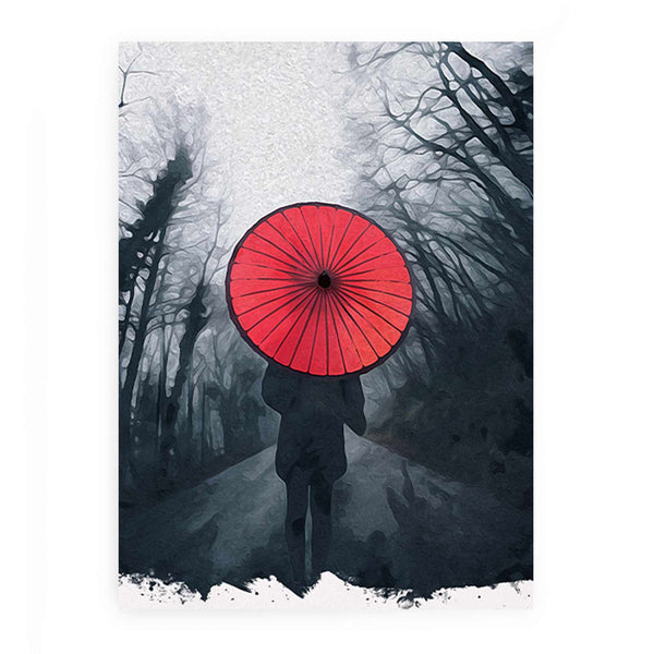 Red Umbrella Painting
