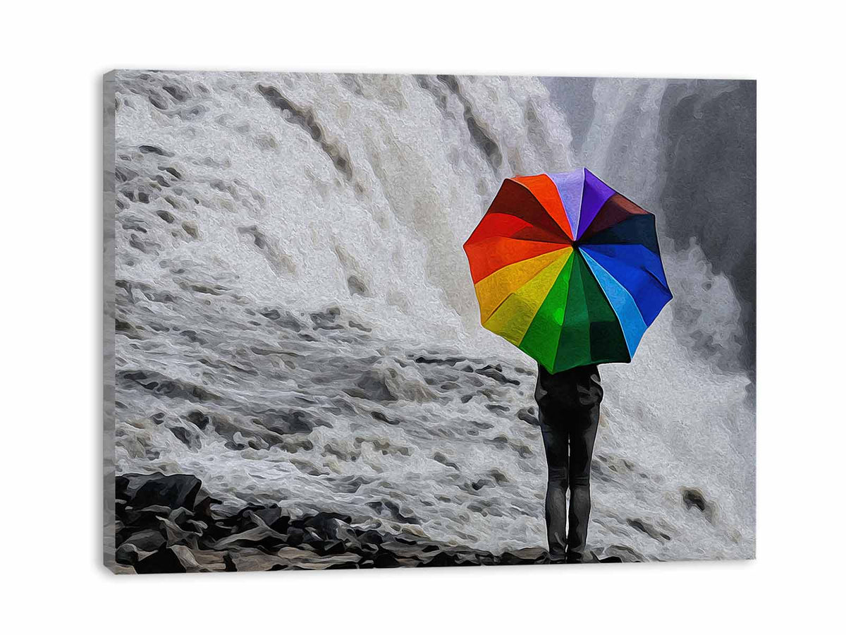 Waterfall Umbrella Painting