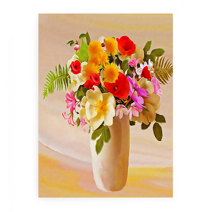 Flower Vase Colorfull Painting