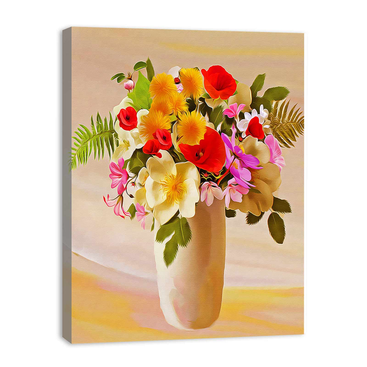 Flower Vase Colorfull Painting