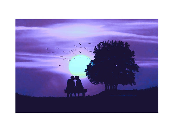 Sunset Couple Painting