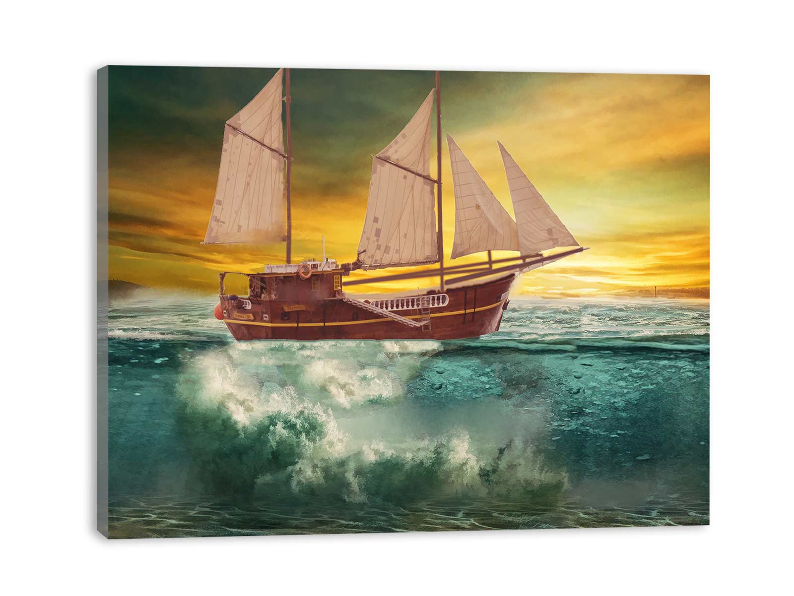 Vintage Ship Painting