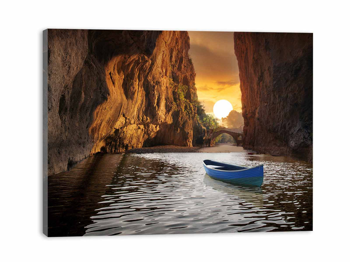 Sunrise Sea  Cave Painting