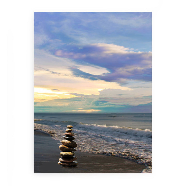  Stacking stones Beach Painting