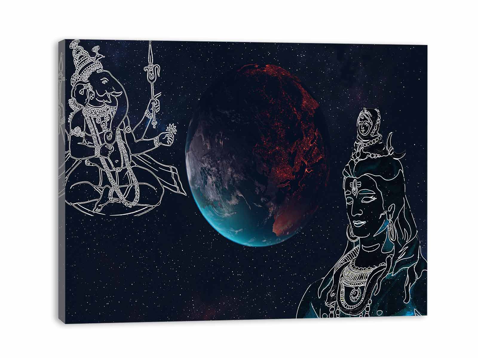 Shiv And Ganesha Painting