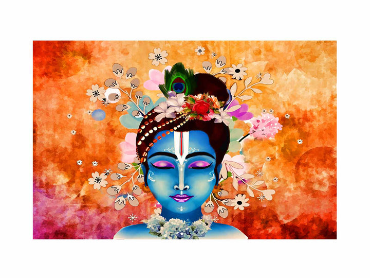Blue Krishna Painting