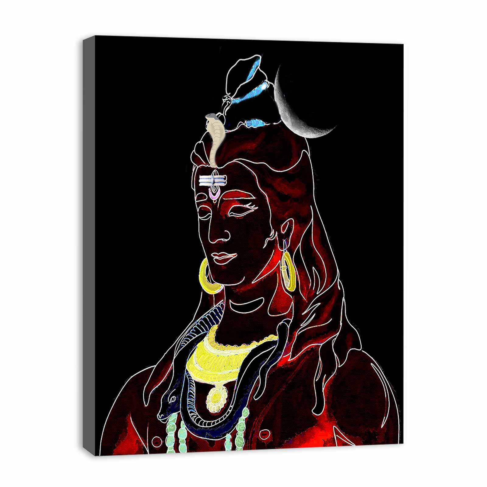 Shiva Glow in Dark Painting