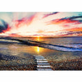 Beach Path Sunrise Painting