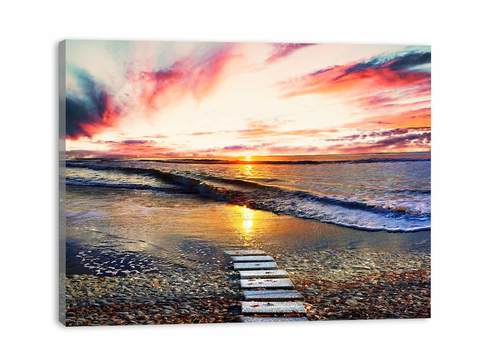 Beach Path Sunrise Painting
