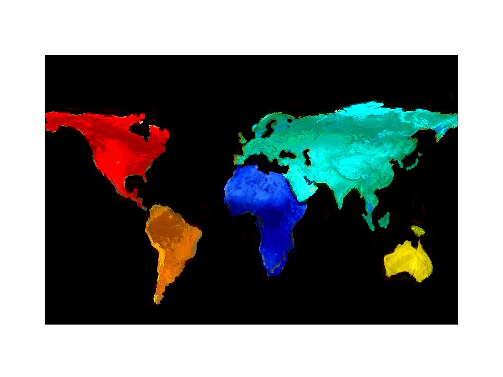 Color Full Worldmap Painting Art Print.