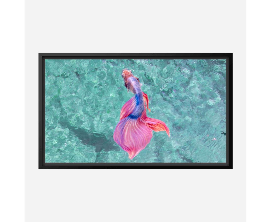 Blue And Pink Sea Fish Painting