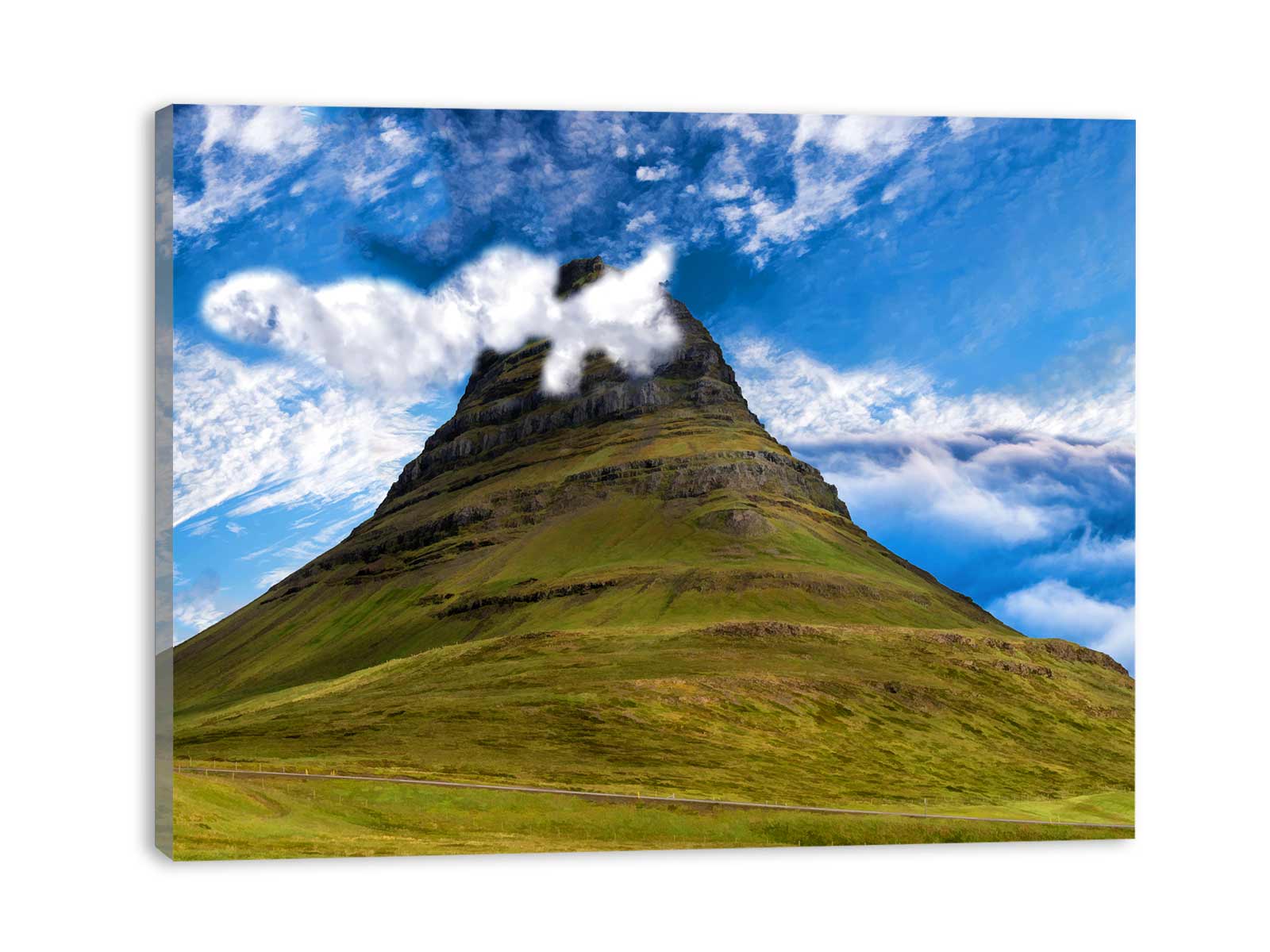 Green Mountain Top Painting