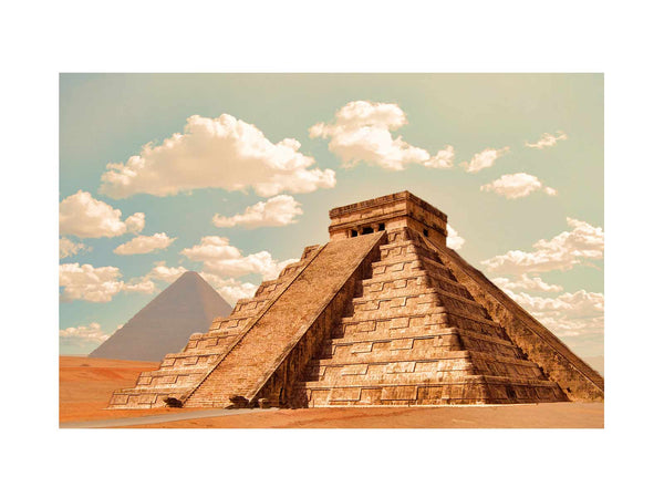 Brown Pyramid With Stairs Painting