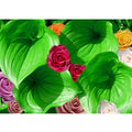Colorfull Roses With Leaf Painting