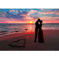 Kiss on beach Couple love  Painting
