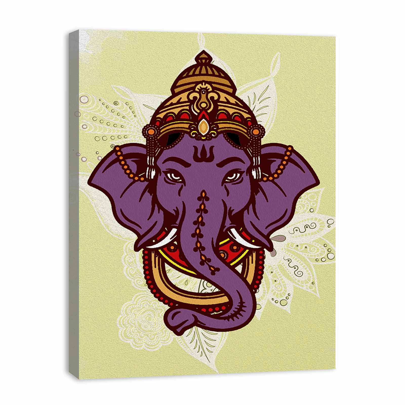 Ganesha Purple Face Painting