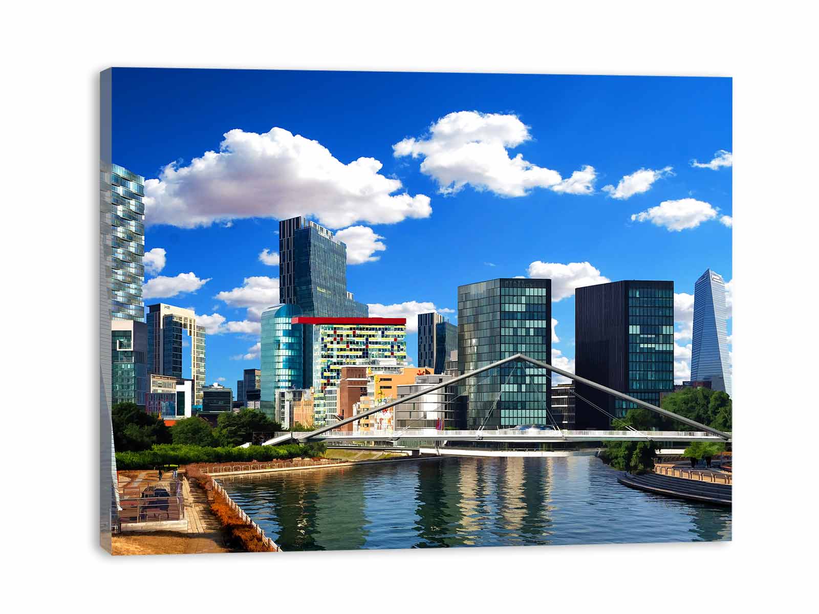 South korea Skyline Painting