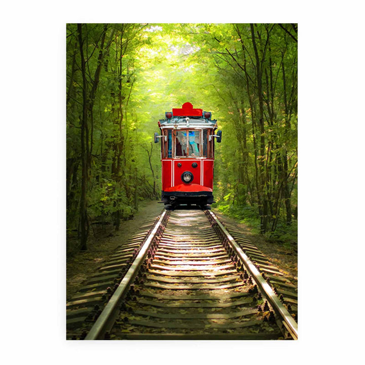 Tree Tunnel Tram Painting