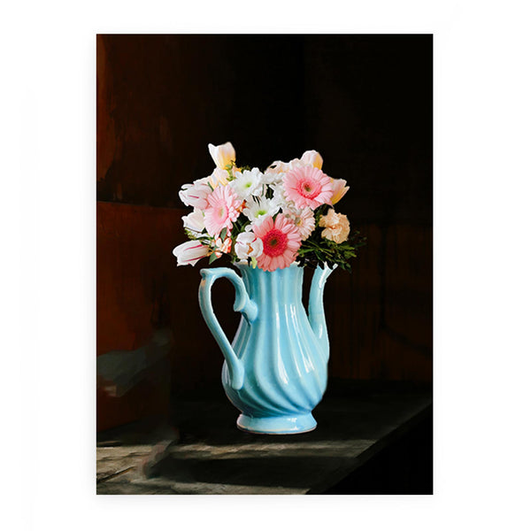 Pink Flower Vase Painting