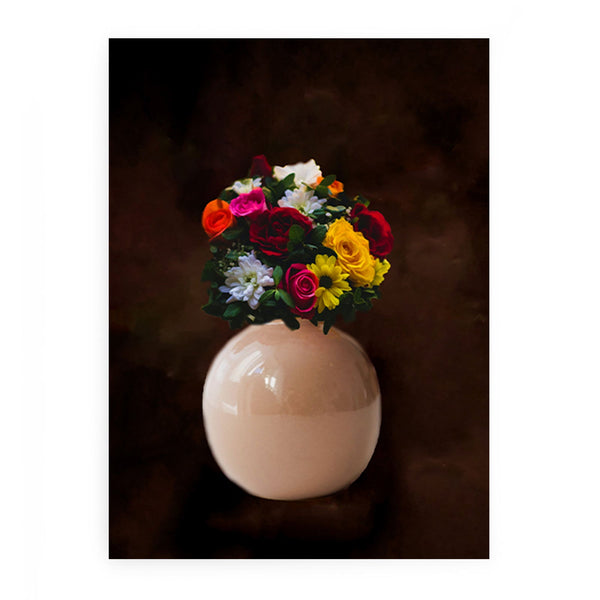 Multicolor Flower Vase Painting