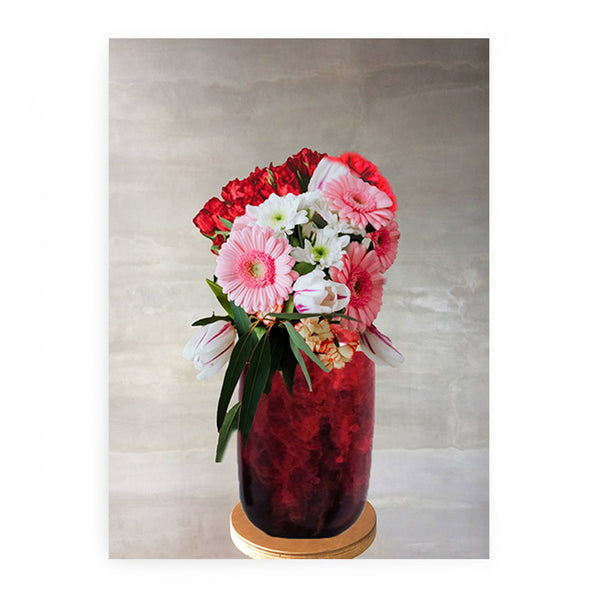 Red Flower Vase Painting