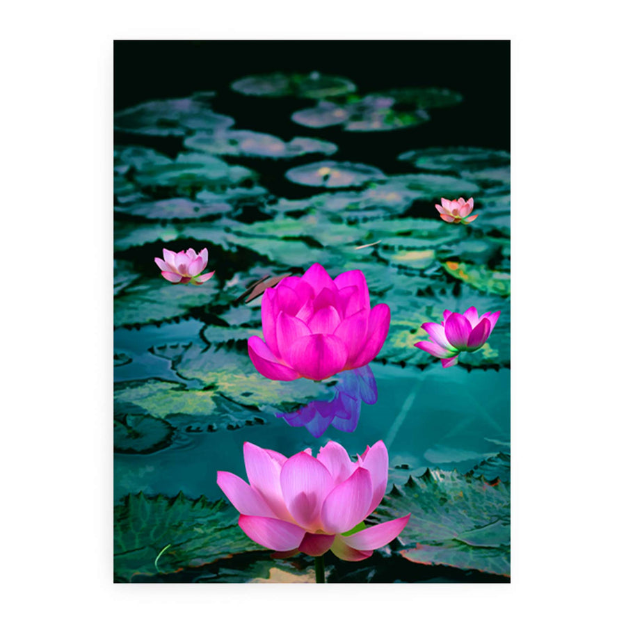 Lily Flower Leaf Painting