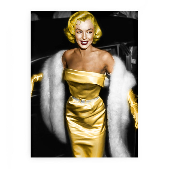 Marilyn In Yellow Dress Painting