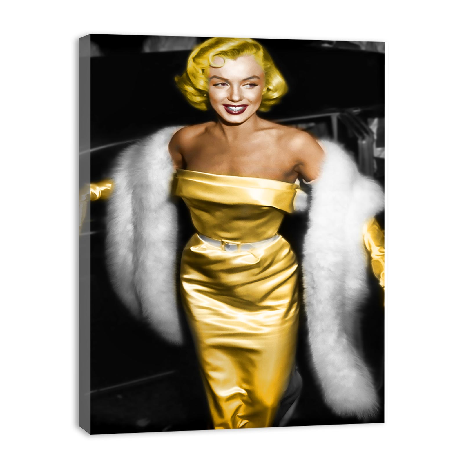 Marilyn In Yellow Dress Painting