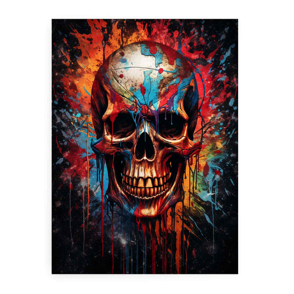 Skull Abstract Art Print Poster