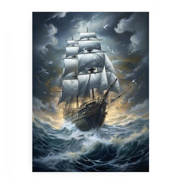 Sailing Ship In Storm