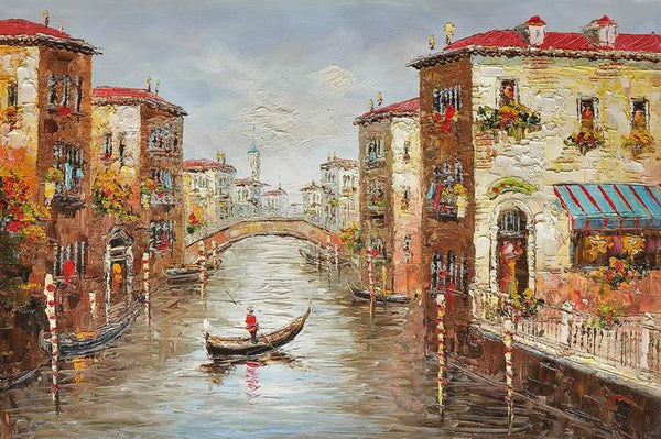Man Venice Knife Art Painting