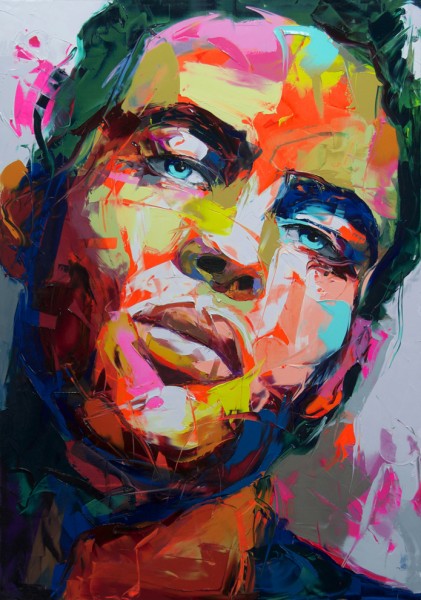 Man Faces Knife Art Painting
