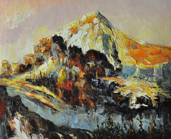 Black Mountain Knife Landscape Art Painting