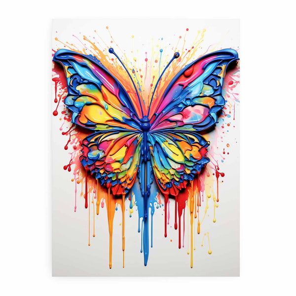 Butterfly Dripping Color  Art Painting