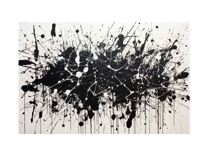 Black Art Dripping Color Painting