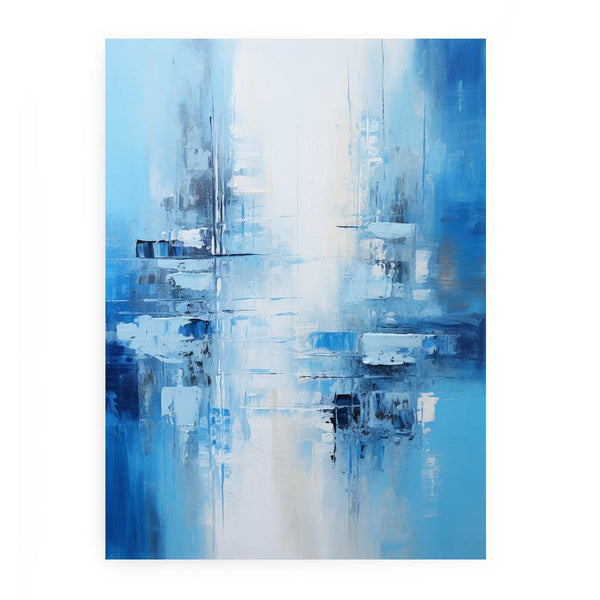 Knife Art Abstract Blue Painting