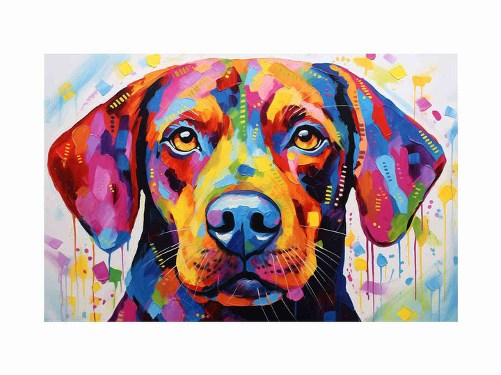 Modern Dog Art Painting 
