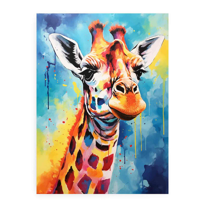 Giraffe Modern Art Painting 